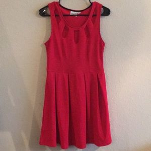 Red dress with flattering cutouts